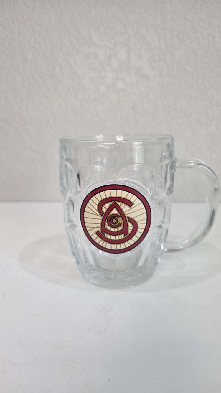 vintage Arnold Schwinn & Co. (AS) dimpled glass beer mug / tankard